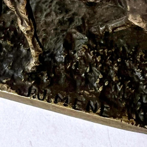 Pierre Jules MÈNE, “CHEVAL A LA BARRIERE“, Sculpture en bronze, XIXème