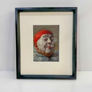 Armand Henrion 'Self-portrait as a Pierrot' painting, oil on canvas