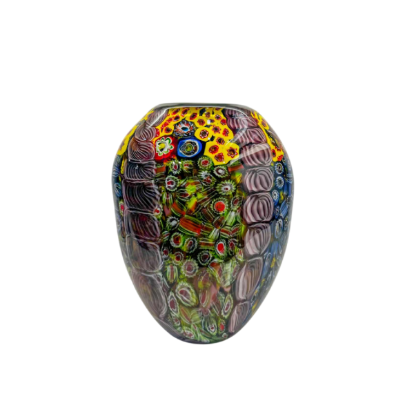 Millefiori-vaas van Murano-glas, 20e eeuw