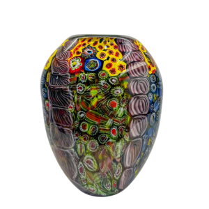 Millefiori-vaas van Murano-glas, 20e eeuw