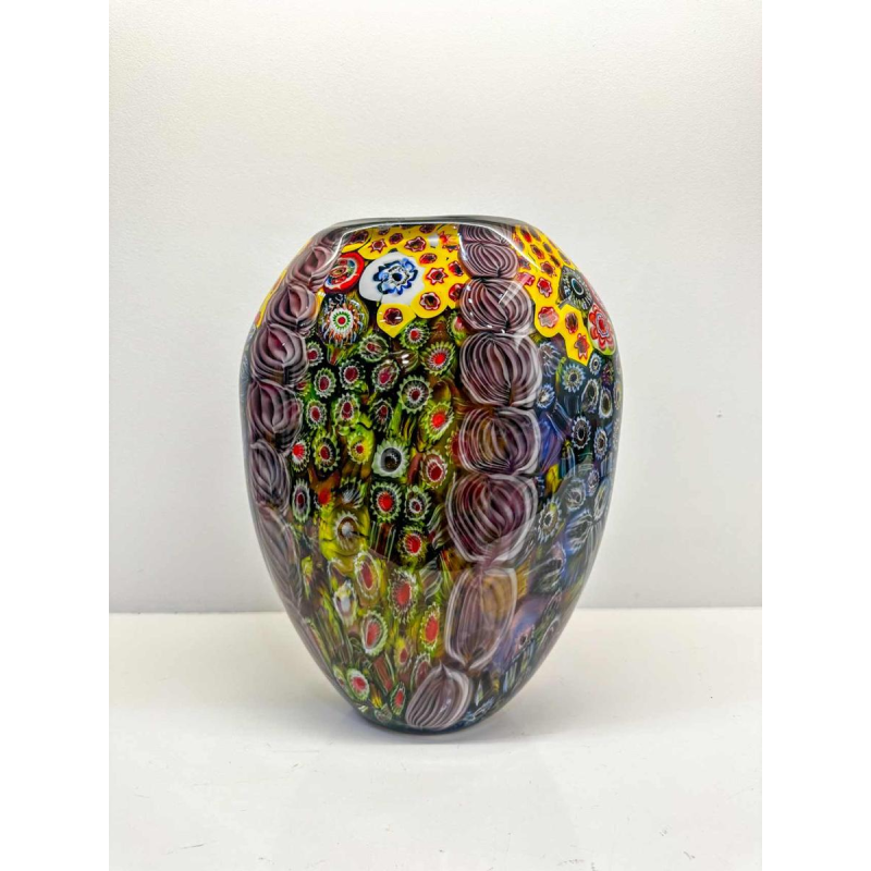 Millefiori-vaas van Murano-glas, 20e eeuw