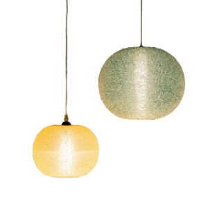 Lot de deux suspensions Sugarball Moon par Rotaflex, Belgique, 1970s