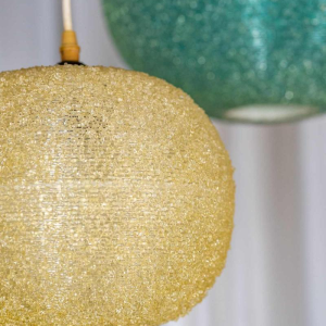 Set van twee Sugarball Moon hanglampen van Rotaflex, België, 1970s