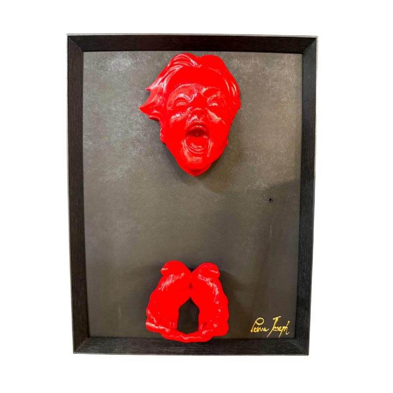 Pierre Joseph, tableau / sculpture “Garçon rouge“, 21e siècle
