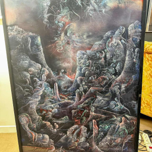 Marc Janson, olieverf op doek “De stem van de bronnen...“ fantastisch schilderij uit 1976