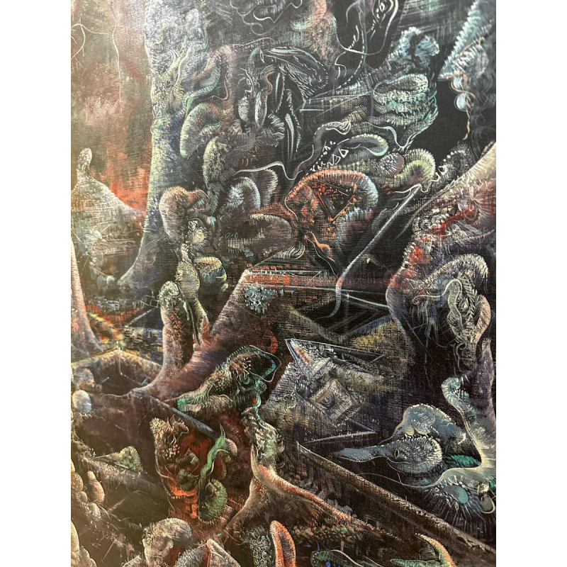 Marc Janson, oil on canvas ‘The Voice of the Springs...’ fantastic painting from 1976