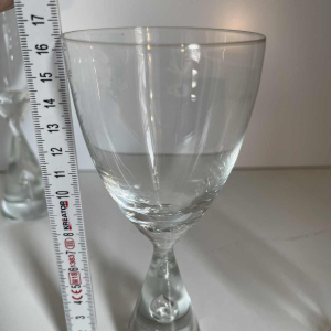 Bent Severin / Holmegaard “Princess” Design service 33 pieces: 9 glasses of water, 4 red wine, 12 white wine, 8 liqueur, Denmark