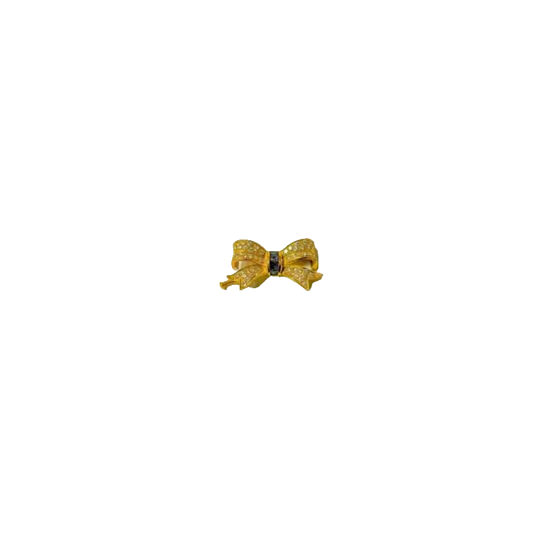 Broche "Noeud" en or, diamants & saphir