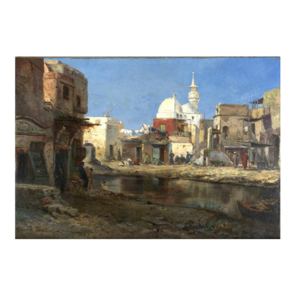 Pierre Tetar van Elven - Vue d'Alexandrie - tableau orientaliste