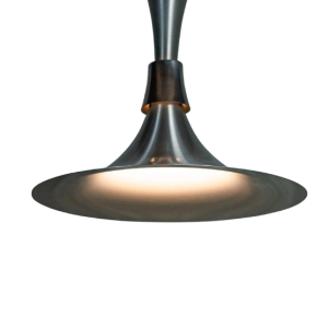 Aluminium suspension lamp by Ben Nordsted for Lyskaer Belysning, Denmark, 1970