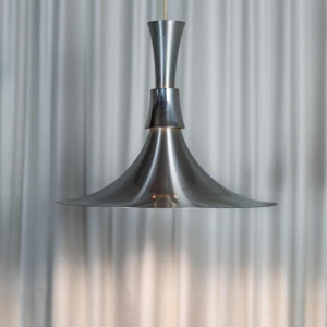 Aluminium hanglamp van Ben Nordsted voor Lyskaer Belysning, Denemarken, 1970