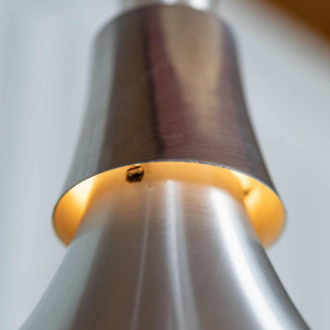 Aluminium hanglamp van Ben Nordsted voor Lyskaer Belysning, Denemarken, 1970