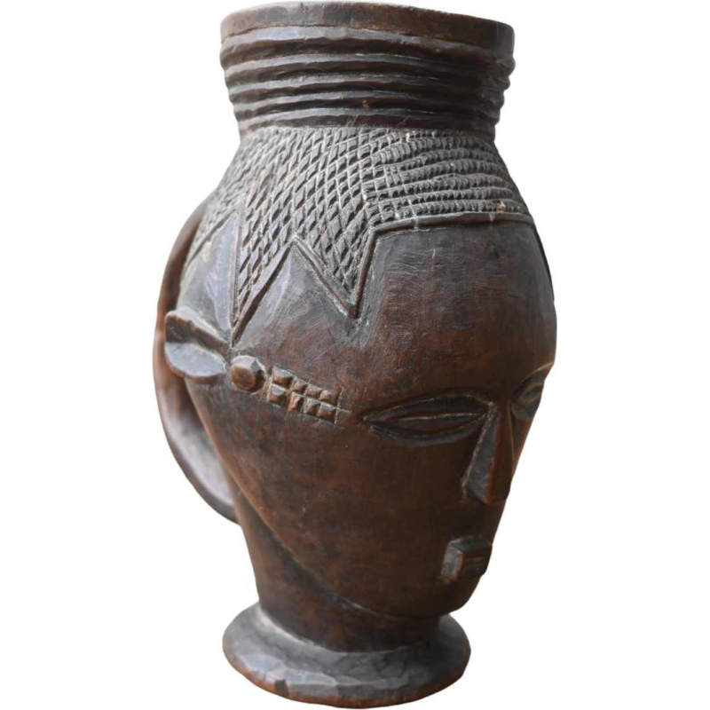 African Wooden palmwine Cup Kingdom of Kuba, DR Congo