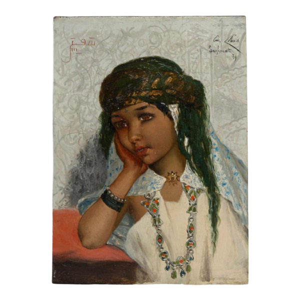 Emile Claus Petite algérienne Orientalist painting, Laghouat 1879