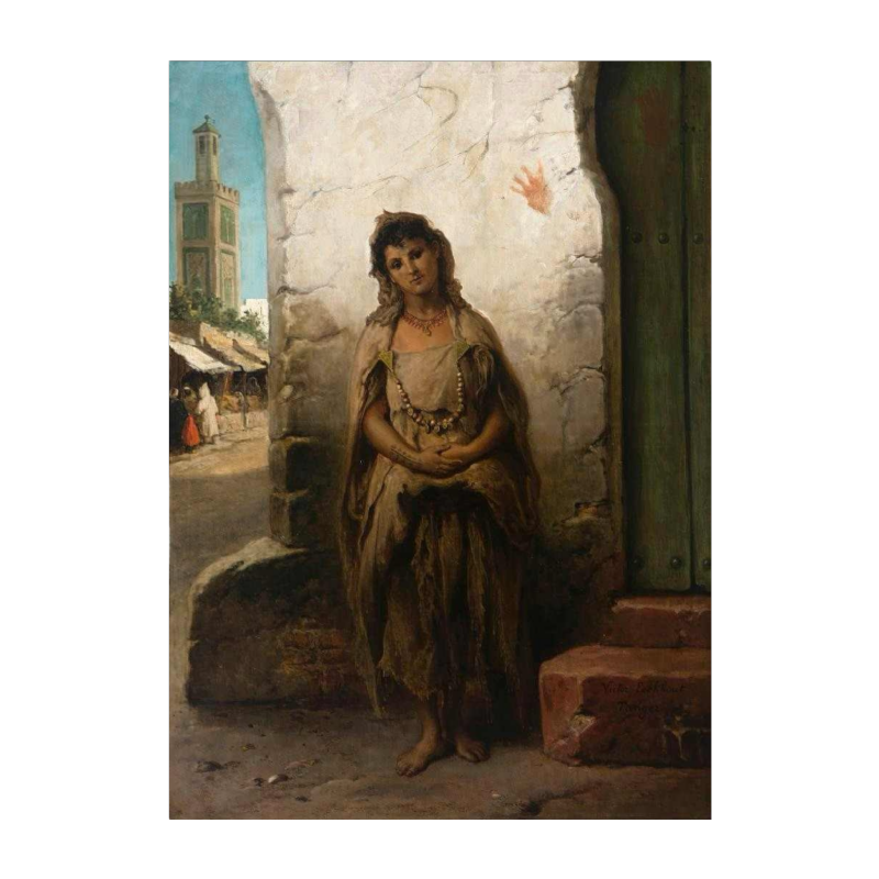 Victor Eeckhout 'Jeune Berbère à Tanger' tableau orientaliste