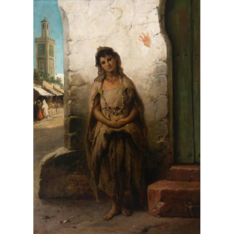 Victor Eeckhout 'Jeune Berbère à Tanger' tableau orientaliste