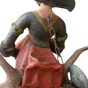 Lüsterweibchen, lustre allemand, bois et corne de cerf, fin du 19ème siècle