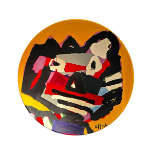 Karel Appel, decorative ceramic wall dish, Cobra movement, numbered 19/25
