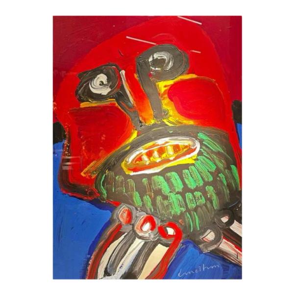 Bengt Lindström, acrylique sur papier, mouvement Cobra