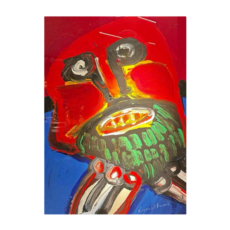 Bengt Lindström, acrylique sur papier, mouvement Cobra