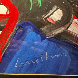 Bengt Lindström, acrylic on paper, Cobra movement