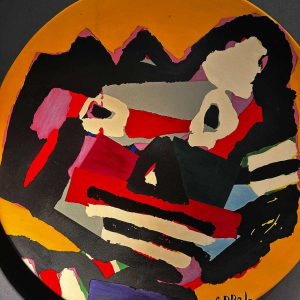 Karel Appel, decorative ceramic wall dish, Cobra movement, numbered 19/25