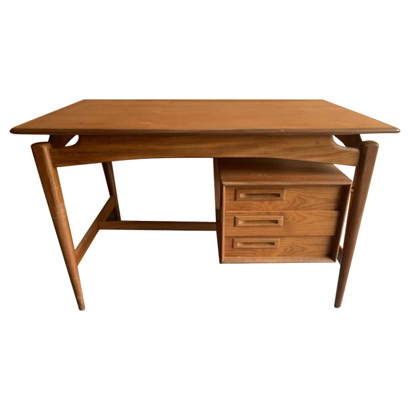 Peter Lovig Nielsen (attribué) Bureau Vintage Design Scandinave Danois Teck 1960