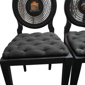 Set van 4 vrijmetselaarsstoelen uit de regio Luik (België), eind 19e eeuw