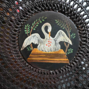 Set van 4 vrijmetselaarsstoelen uit de regio Luik (België), eind 19e eeuw