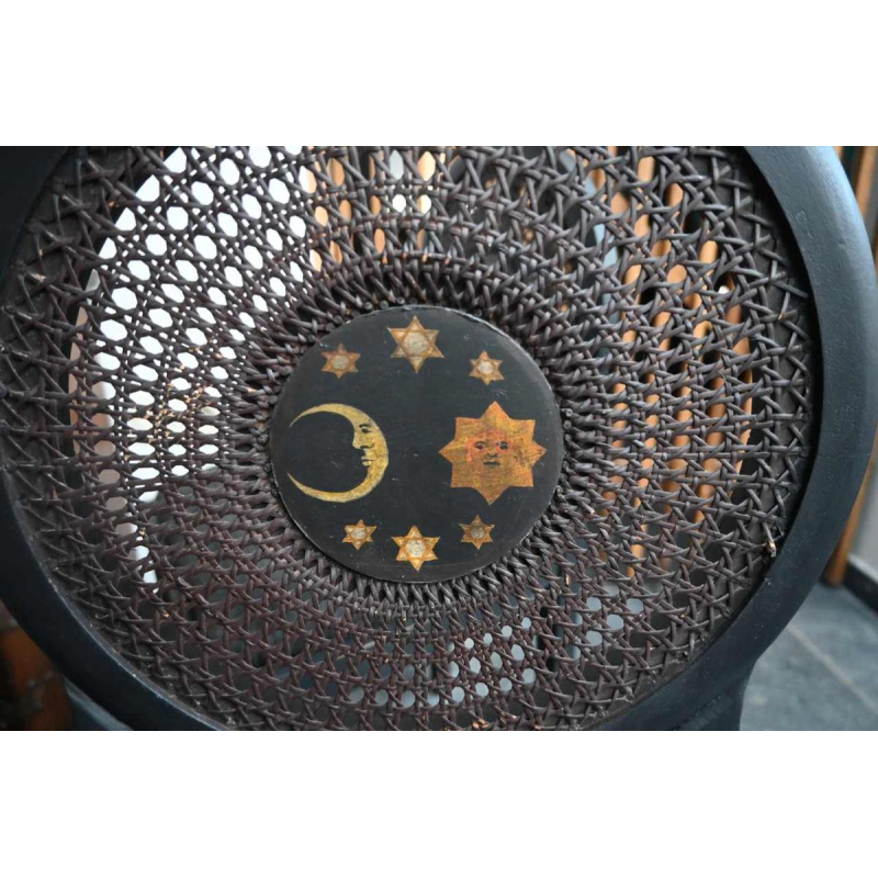 Set van 4 vrijmetselaarsstoelen uit de regio Luik (België), eind 19e eeuw