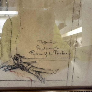 Armand Rassenfosse 'Project voor de Vrouw en de Pantin tekening vrouwelijk naakt