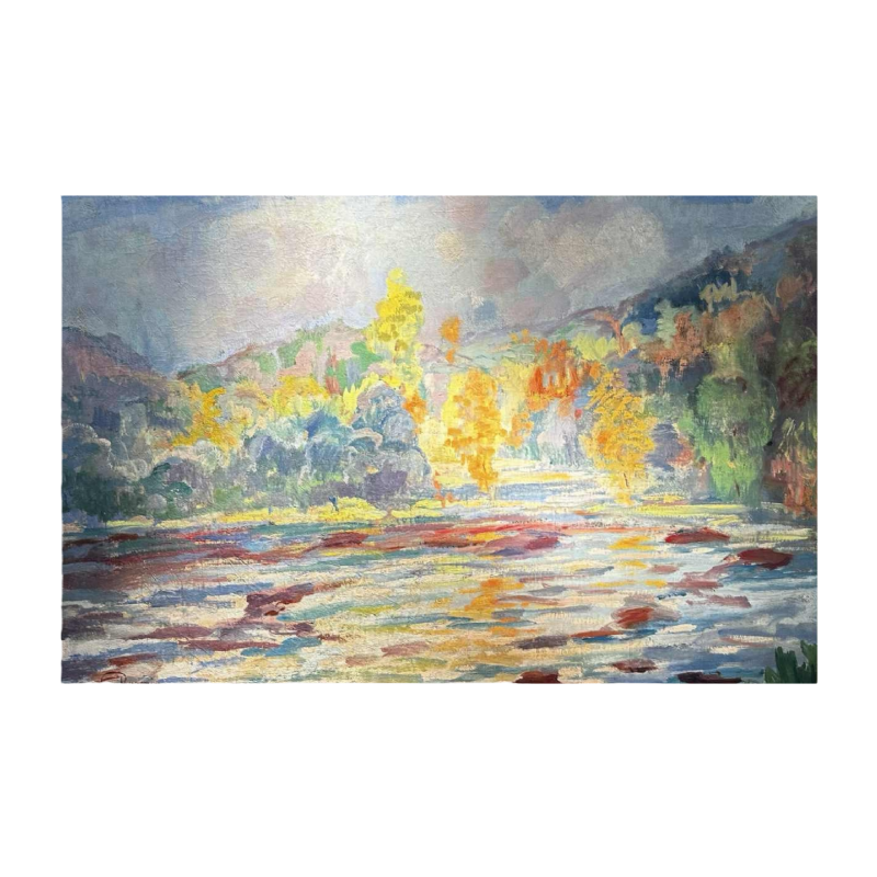 Armand Guillaumin 'Crozant' impressionistisch schilderij, olieverf op doek, ca 1920