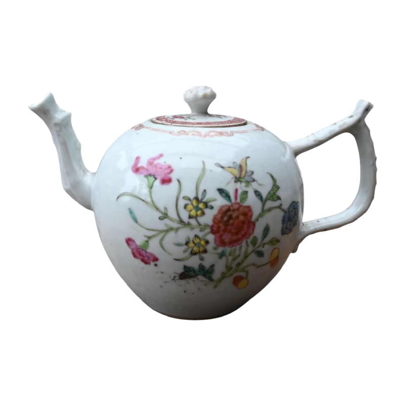 Théière en porcelaine chinoise, Famille Rose, Qianlong XVIIIe s