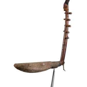 Mangbetu / Azande RDC, harpe en bois sculpté, début 20e siècle
