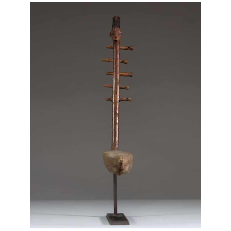 Mangbetu / Azande RDC, carved wooden harp, early 20th century