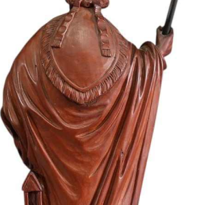Saint Eloi, carved boxwood statue sculpture, 19th century