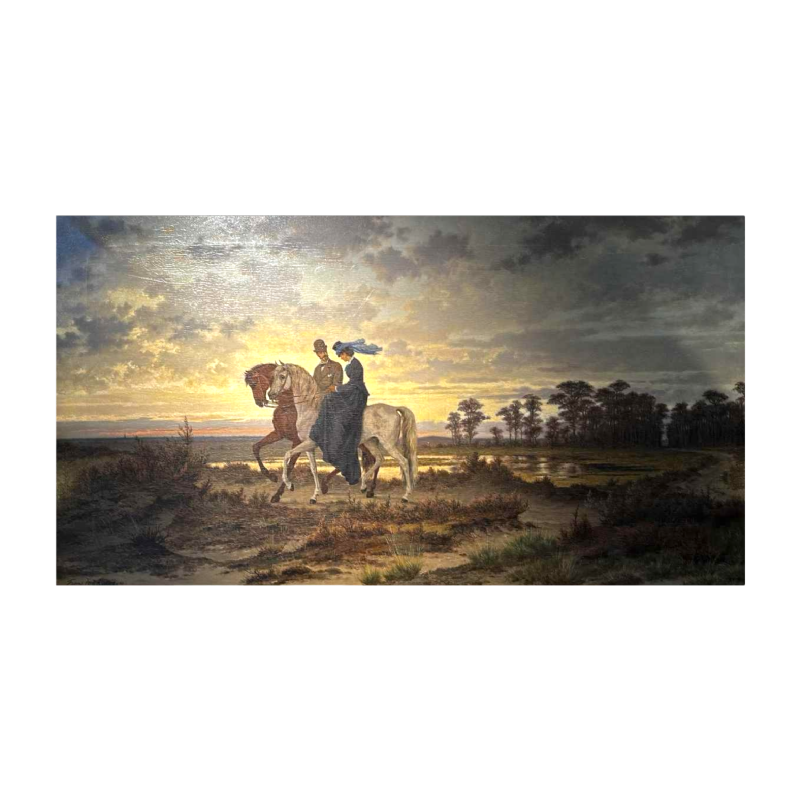 Frans Pieter Van Kuyck The walk painting oil on canvas, 19th century