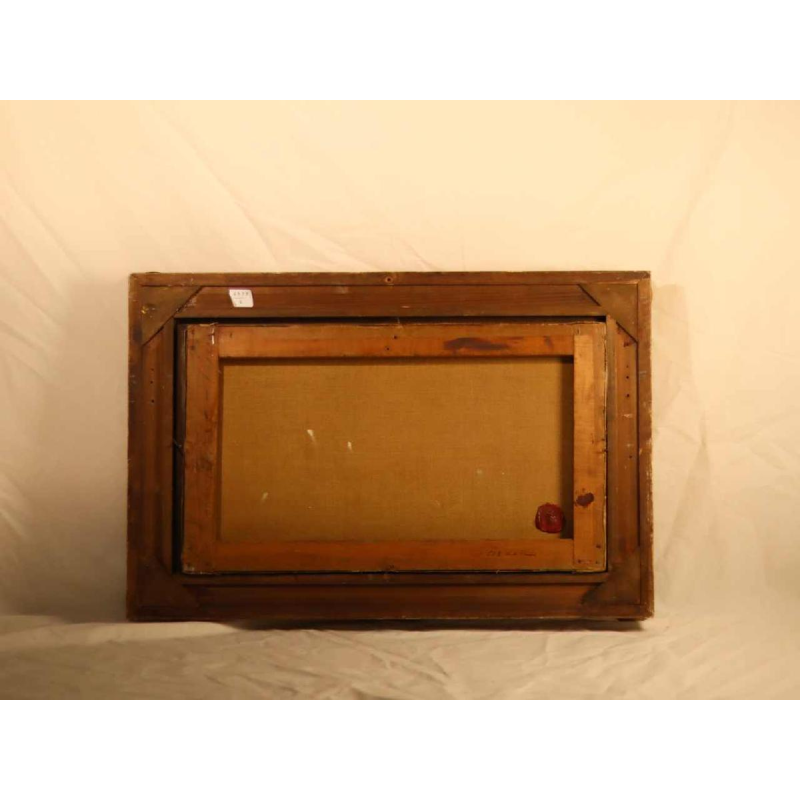 Alfred BASTIEN 'Horses and caravan in the Moroccan desert' Orientalist painting, oil on canvas, ca 1900