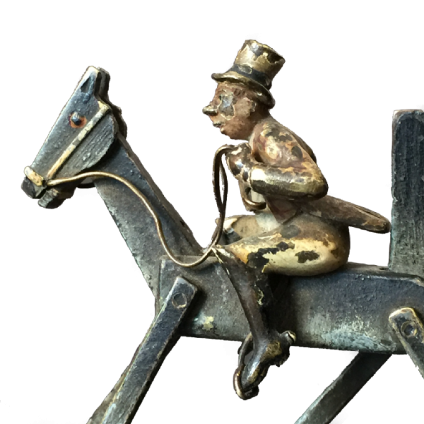 Sculpture en Bronze de Vienne articulé circa 1900 Jockey sur cheval