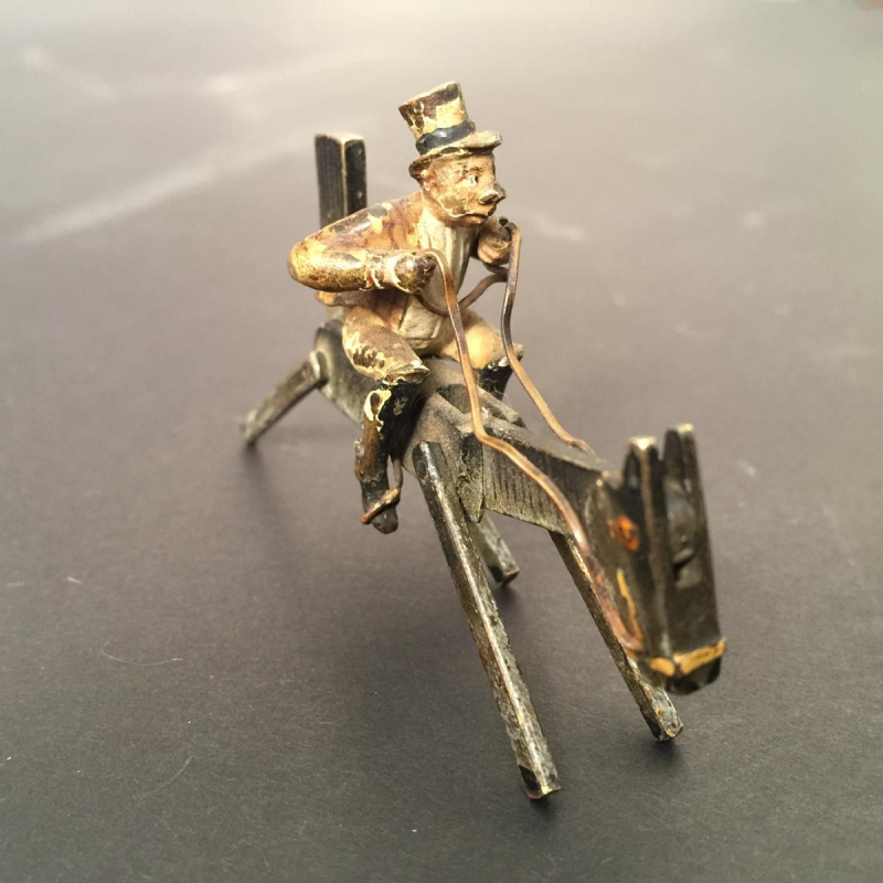 Sculpture en Bronze de Vienne articulé circa 1900 Jockey sur cheval