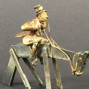Sculpture en Bronze de Vienne articulé circa 1900 Jockey sur cheval