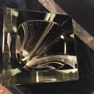 FLAVIO POLI for SEGUSO MURANO, SOMMERSO vase, white and black stripe