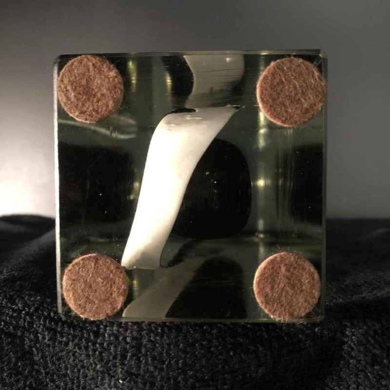 FLAVIO POLI voor SEGUSO MURANO, SOMMERSO vaas, witte en zwarte streep