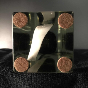 FLAVIO POLI voor SEGUSO MURANO, SOMMERSO vaas, witte en zwarte streep