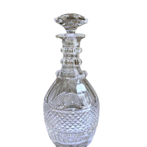 Cristallerie de Vonêche (Val Saint Lambert), cut crystal wine carafe, late 19th century