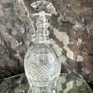 Cristallerie de Vonêche (Val Saint Lambert), carafe à vin en cristal taillé, fin 19ème