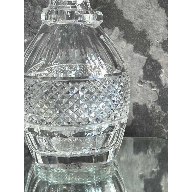 Cristallerie de Vonêche (Val Saint Lambert), carafe à vin en cristal taillé, fin 19ème