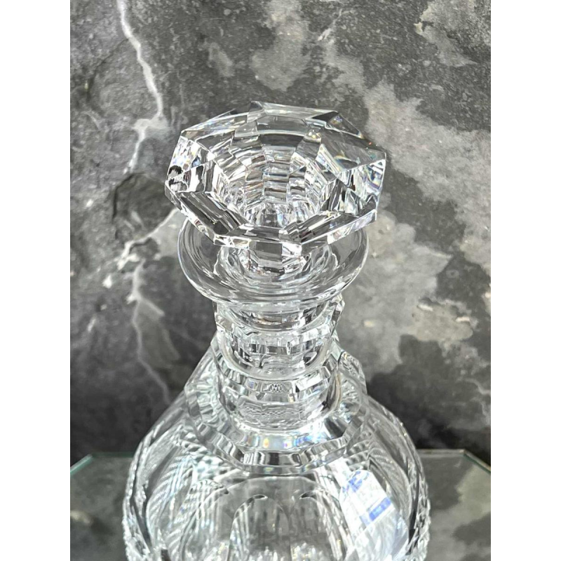 Cristallerie de Vonêche (Val Saint Lambert), cut crystal wine carafe, late 19th century