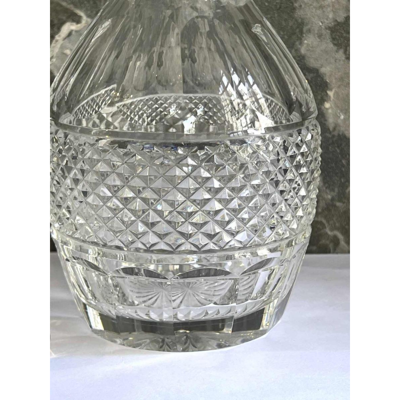 Cristallerie de Vonêche (Val Saint Lambert), carafe à vin en cristal taillé, fin 19ème