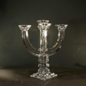 Pair of crystal candelabras, ca 1960
